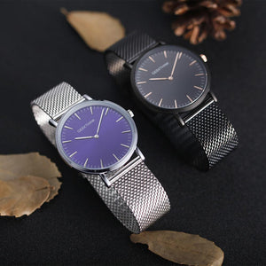 Stainless steel ultra thin quartz-watch
