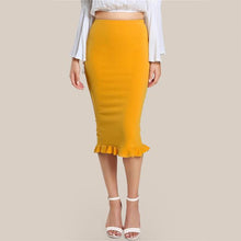 Cargar imagen en el visor de la galería, Split Ruffle Pencil Skirt