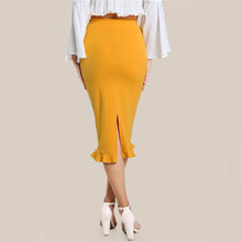 Cargar imagen en el visor de la galería, Split Ruffle Pencil Skirt