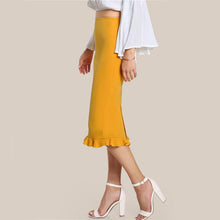 Cargar imagen en el visor de la galería, Split Ruffle Pencil Skirt