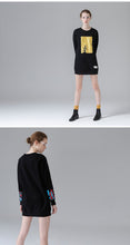 Load image into Gallery viewer, Printed Long Sleeve  O-neck Pullover