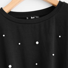 Load image into Gallery viewer, Pearl Beaded Knot Front Long Sleeve Shirt