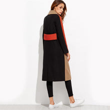 Load image into Gallery viewer, Color Block Patchwork Double Breasted Coat