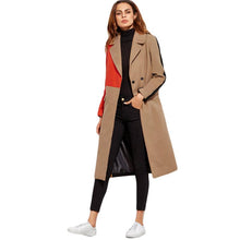 Load image into Gallery viewer, Color Block Patchwork Double Breasted Coat