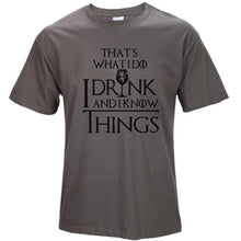Load image into Gallery viewer, I drink and i know things printed men's t-shirt