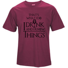 Load image into Gallery viewer, I drink and i know things printed men's t-shirt
