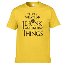 Load image into Gallery viewer, I drink and i know things printed men's t-shirt