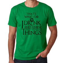 Load image into Gallery viewer, I drink and i know things printed men's t-shirt