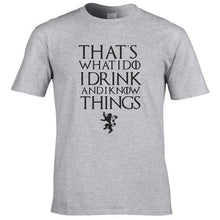 Load image into Gallery viewer, I drink and i know things printed men's t-shirt