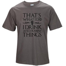 Load image into Gallery viewer, I drink and i know things printed men's t-shirt