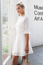 Load image into Gallery viewer, Vintage Hollow Out Elegant half Sleeve Midi Dress