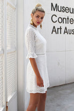 Load image into Gallery viewer, Vintage Hollow Out Elegant half Sleeve Midi Dress