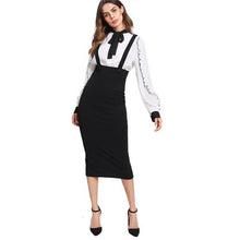 Cargar imagen en el visor de la galería, Strapped High Waist Slit Back Pencil Skirt