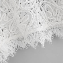 Load image into Gallery viewer, Hollow Out Eyelash Lace Plain Crop Top