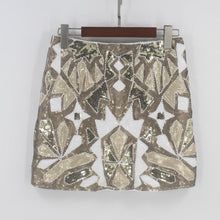 Load image into Gallery viewer, Geometric Color block Beaded Sequin Skirt