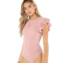 Load image into Gallery viewer, Layered Ruffle Detail Textured Bodysuit