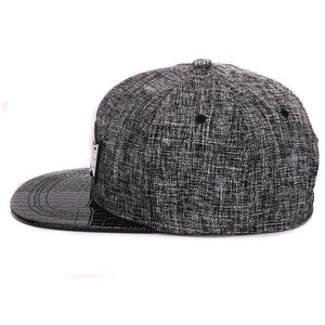 Quality linen cotton mens snapback cap