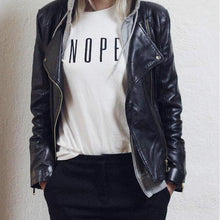 Load image into Gallery viewer, NOPE Print O-Neck T-shirt