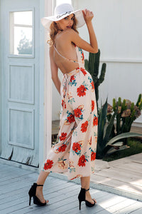 Sexy v neck backless jumpsuit