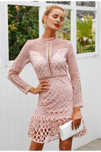 Charger l&#39;image dans la galerie, Elegant Sweet Ruffle Hollow Out Lace Dress