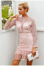 Charger l&#39;image dans la galerie, Elegant Sweet Ruffle Hollow Out Lace Dress