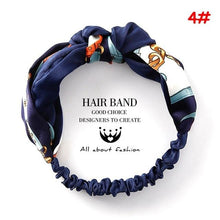 Cargar imagen en el visor de la galería, Twist Cross Floral Elastic Knotted Headband
