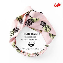 Cargar imagen en el visor de la galería, Twist Cross Floral Elastic Knotted Headband