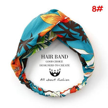 Cargar imagen en el visor de la galería, Twist Cross Floral Elastic Knotted Headband