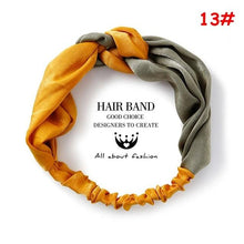 Cargar imagen en el visor de la galería, Twist Cross Floral Elastic Knotted Headband