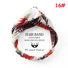Cargar imagen en el visor de la galería, Twist Cross Floral Elastic Knotted Headband