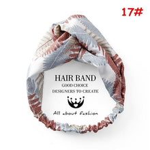 Cargar imagen en el visor de la galería, Twist Cross Floral Elastic Knotted Headband