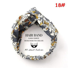Cargar imagen en el visor de la galería, Twist Cross Floral Elastic Knotted Headband