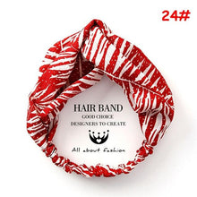 Cargar imagen en el visor de la galería, Twist Cross Floral Elastic Knotted Headband