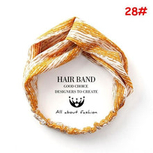 Cargar imagen en el visor de la galería, Twist Cross Floral Elastic Knotted Headband