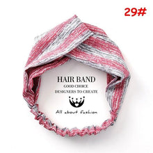 Cargar imagen en el visor de la galería, Twist Cross Floral Elastic Knotted Headband