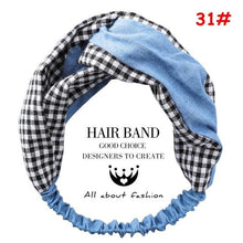 Cargar imagen en el visor de la galería, Twist Cross Floral Elastic Knotted Headband