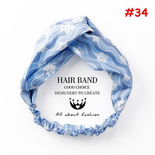 Cargar imagen en el visor de la galería, Twist Cross Floral Elastic Knotted Headband