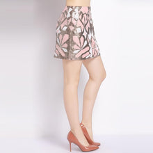 Load image into Gallery viewer, Geometric Color block Beaded Sequin Skirt