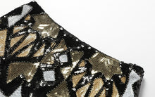 Load image into Gallery viewer, Geometric Color block Beaded Sequin Skirt