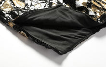 Load image into Gallery viewer, Geometric Color block Beaded Sequin Skirt