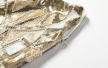 Load image into Gallery viewer, Geometric Color block Beaded Sequin Skirt