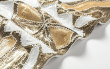 Load image into Gallery viewer, Geometric Color block Beaded Sequin Skirt