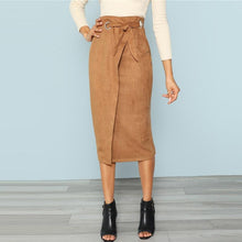 Cargar imagen en el visor de la galería, Wrap Waist Knot Split Back Skirt