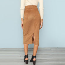 Cargar imagen en el visor de la galería, Wrap Waist Knot Split Back Skirt