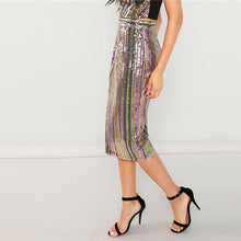 Cargar imagen en el visor de la galería, Sequin Embroidery Skirt
