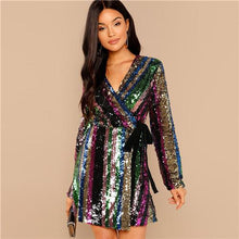 Charger l&#39;image dans la galerie, Wrap Sequin Shift Dress