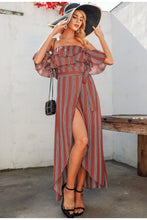 Charger l&#39;image dans la galerie, Off Shoulder Ruffles Split Dress