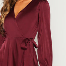 Charger l&#39;image dans la galerie, V-Neck Belted Wrap Asymmetric Party Maxi Dress