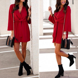 Vintage long sleeve chiffon dress