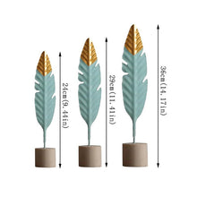 Load image into Gallery viewer, Modern Feather Wooden Miniature Figurines